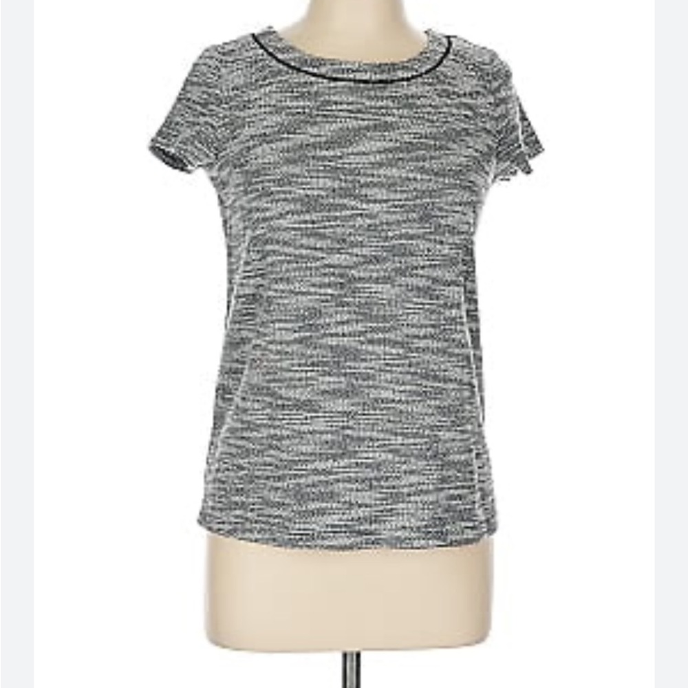 Jules and Leopold black scoop neck short sleeve top, women’s size large (bin P)